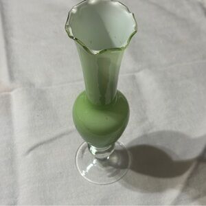 Small green bud vase